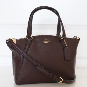 Coach Kelsey F57563 Mini Brown Pebble Leather Crossbody Satchel Bag EUC